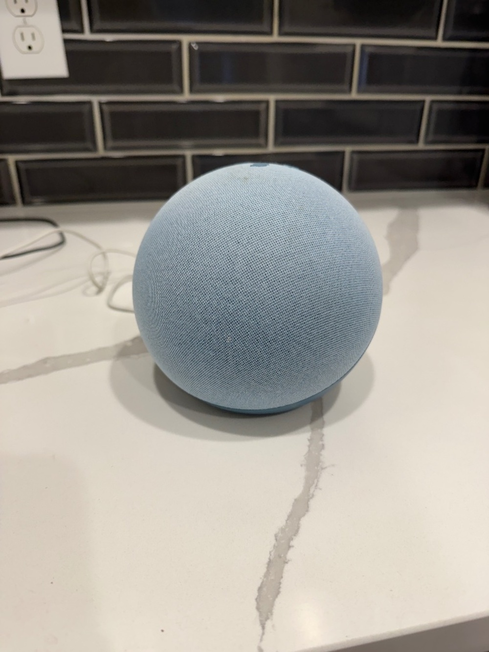 Amazon Echo (4th Generation) Smart Speaker with Alexa – Glacier Blue
